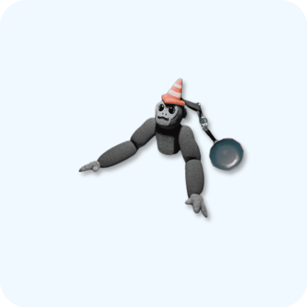 Scary Baboon Plushie GREY Scary Baboon Plushie GREY